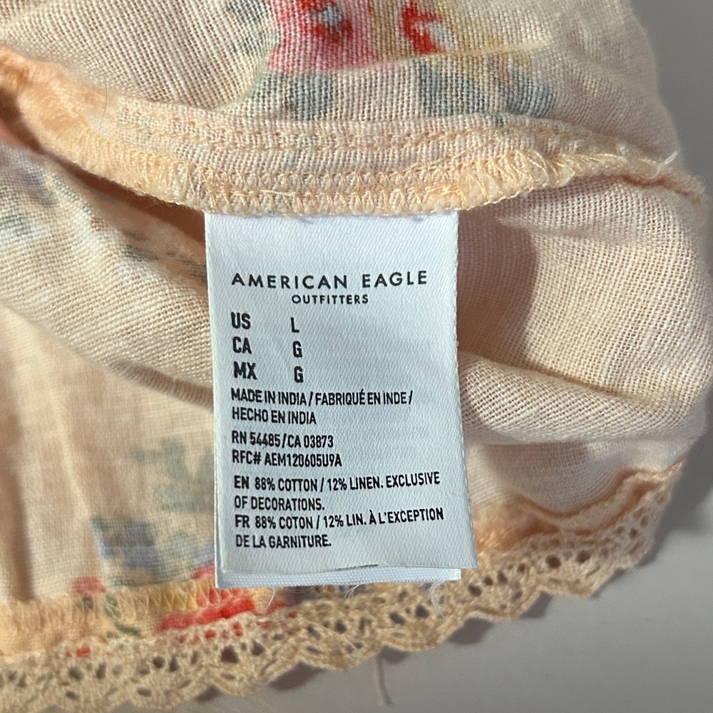 American Eagle Outfitters Floral Tank Top -‎ Tan - Picture 9 of 9